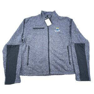 Fossa Jacket Men 3XL Gray Black Full Zip Sweater Outdoors Heather Heavy